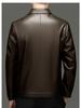 Yinuoboni High-end Men's Eco-Leather Lapel Jacket, Various Thickness Options - Style 2335