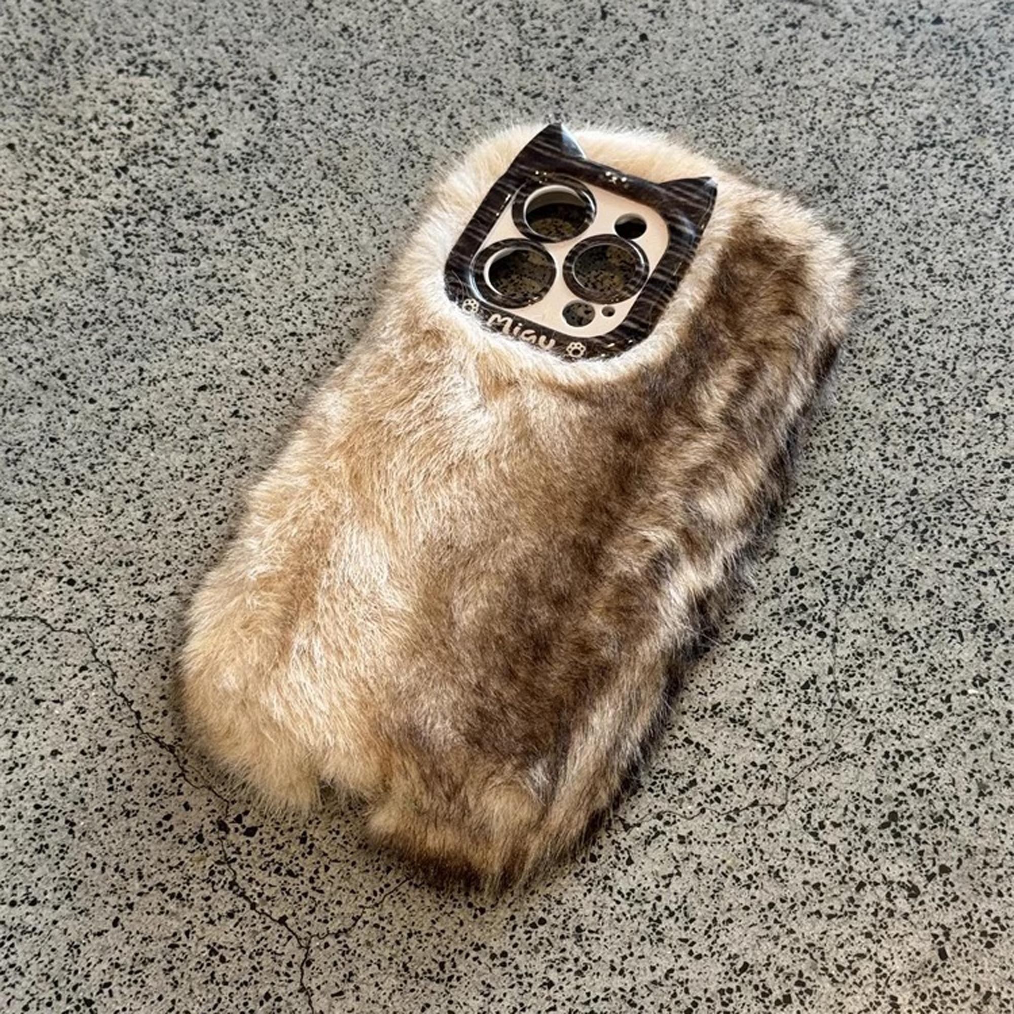 

Стильный плюшевый чехол для телефона с градиентом Personality для iPhone 16 15 14 13 Pro Max For iPhone 15 Pro