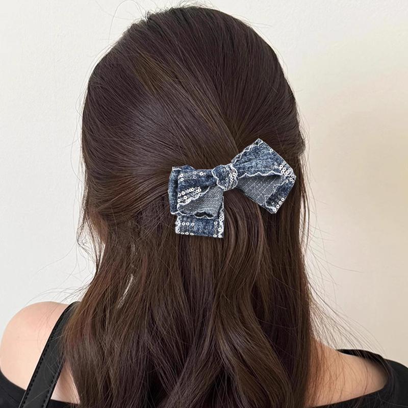 4cmx10Yards Denim Shiny Sequin Tassel Design Gift Wrapping DIY Materials Scrapbooking 1 Roll