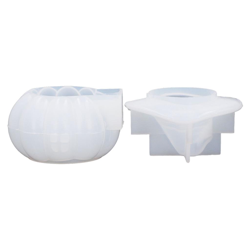 Hallowee Pumpkin Jars Silicone Molds Reusable Easy Demoulding DIY Pumpkin Molds with Lid Mold for