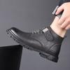 Autumn and winter men's Martin boots velvet warm snow boots versatile trend cotton shoes men's tooling boots