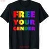 Free Your Gender Lgbt Q Pride Week Love Equality Enjoyable Design T Shirt Vintage Washed Top For Everyday Wear Streetwear