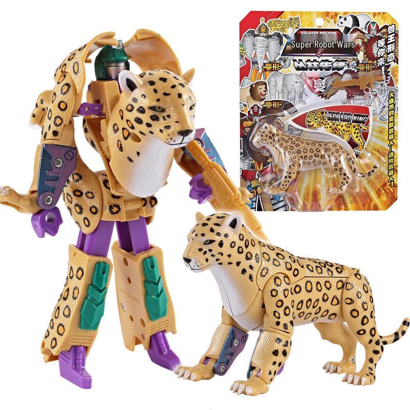 Kaelile Animal Vanguard: Transforming Mecha Warriors Puzzle - Lion, Elephant, White Tiger, Eagle, Panda Robot Toy.