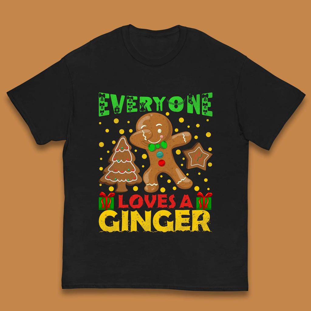 T-shirt di Natale per Bambini con Pan di Zenzero Dabbing