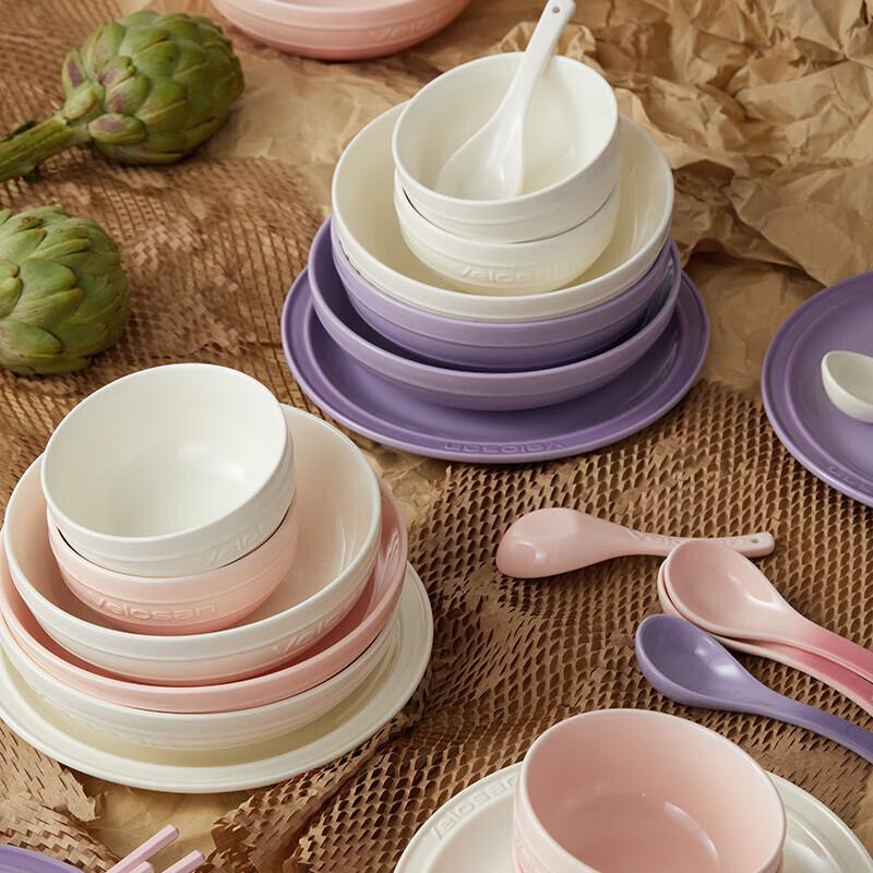 Wenlunshan Pebble Pink Ceramic Dinnerware Set