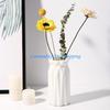 Y5JC Elegant Faux Ceramics Vases Plastic Decorative White Flower Holder for Home and Office Decors Wedding Housewarming Gift