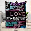 Gymnastics Dreams In Colors Blankets Are Suitable for Living Rooms, Bedrooms, Camping, and Other Places, Making Them an Ideal Choice for Gifts.