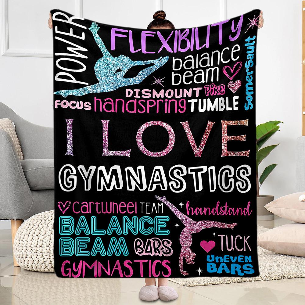 Gymnastics Dreams In Colors Blankets Are Suitable for Living Rooms, Bedrooms, Camping, and Other Places, Making Them an Ideal Choice for Gifts.