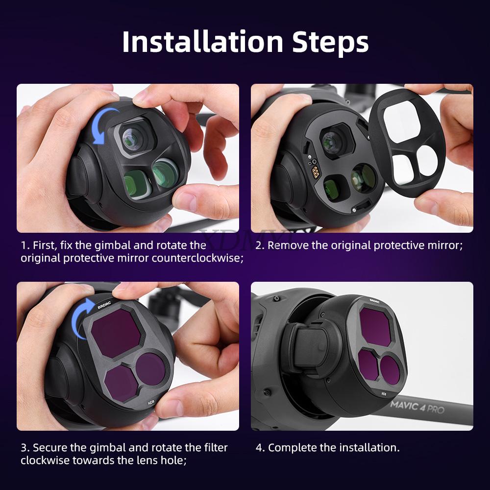 Gimbal Camera Lens Protection Filter For DJI Mavic 4 Pro CPL UV Protection ND8/16/32 Optical Glass Filter Drone Accessories