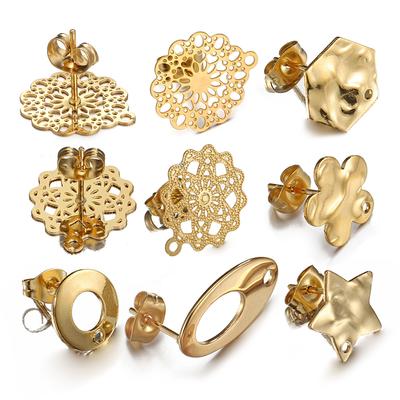 10pcs Stainless Steel Earrings Making Materials Findings Ear Studs Dangle Earrings Earplugs for DIY Jewelry Making Accessories