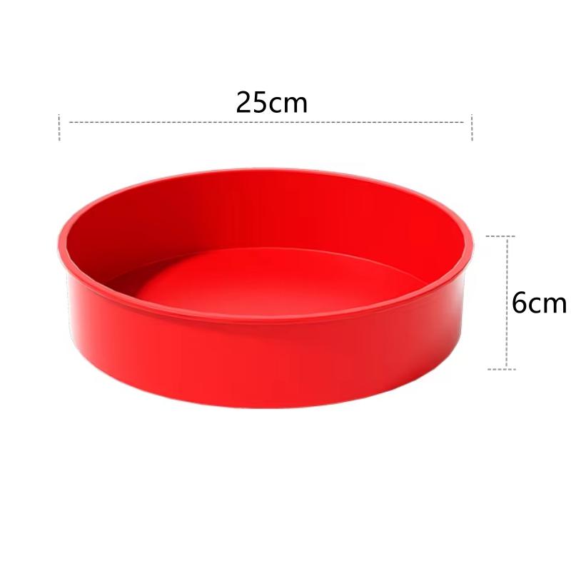 Runde Silikon-Kuchenform 4/6/8/10 Zoll Antihaft-Kuchenbackform Tablett Käsekuchenform Backform Perfekt für Geburtstags-Weihnachtsfeier