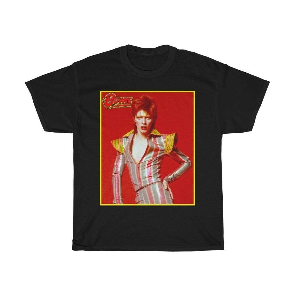 David Bowie The Glam Days Unisex Heavy Cotton Tee S