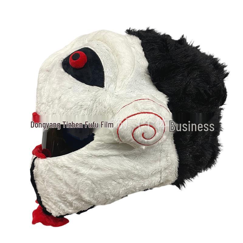Motorcycle Plush Helmet Cover - Three-Eye Elk, Pumpkin, Rabbit Balaclava