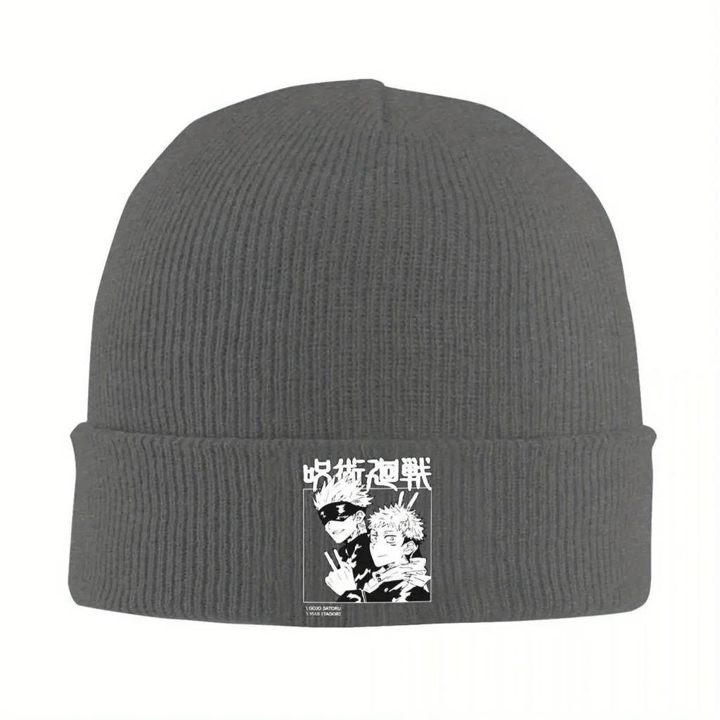 new Jujutsu Yuji Itadori Kaisen Satoru Gojo Knitted Caps for Women Unisex Beanie Winter Hats Acrylic Unisexga Warm Melon Cap