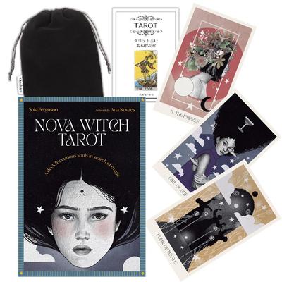 Kancharo 78-Card Tarot Card Set [Nova Witch Tarot] Includes Japanese Tarot Card Instructions & Pouch (Authentic)