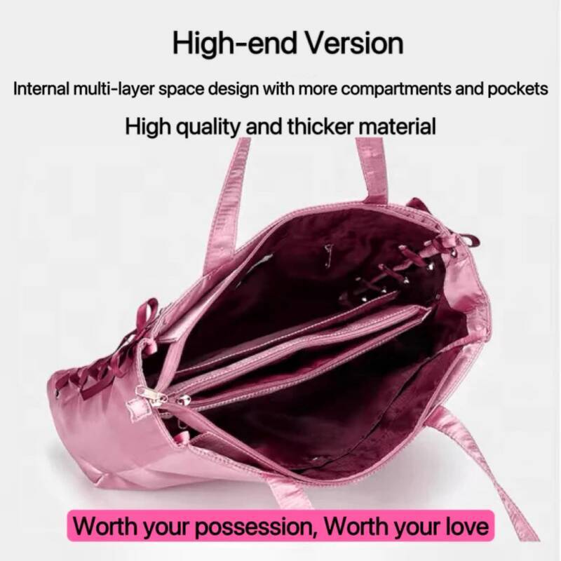 Japanese Sweet Women Ribbon Ita Bag Fashion Large Capacity Tote Bag Aesthetic Shoulder Bag Cute Lolita Girl Transparent Handbags