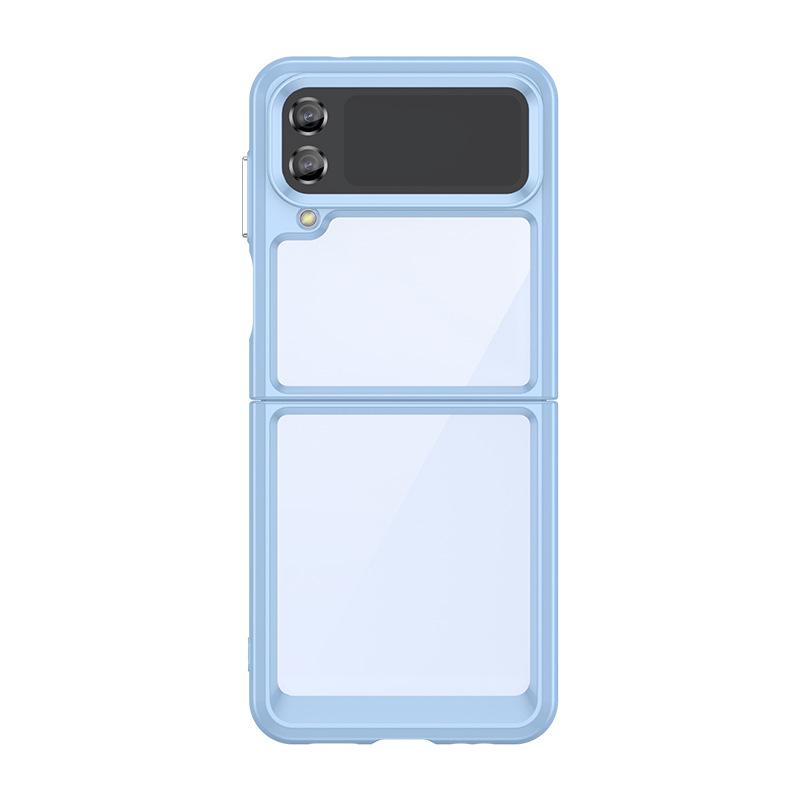 Applicable To Colorful Samsung Z Fold1 Mobile Phone Case Z Flip1 Mobile Phone Case All-inclusive Acrylic Solid Color Anti-drop Case