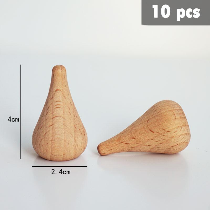 

Детский деревянный конструктор Неокрашенные радужные блоки Свободные детали Монтессо сенсорные игрушки Капельки Конусы Грибы Креативные блоки