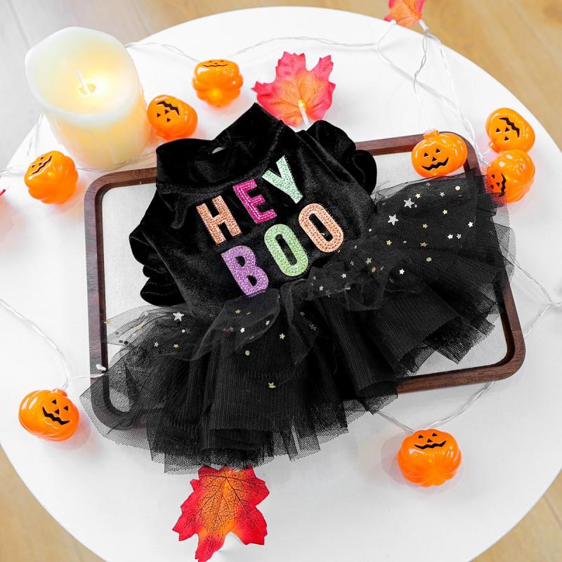PETCIRCLE Halloween Pet Dress Dogs Cats - Pumpkin Ghost Pirate Witch Wedding Skirt