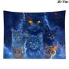 Cat in the Night Pattern Home Decor Tapestry, Wall Hanging, Decorative RV Wall Cloth.MGT0918268
