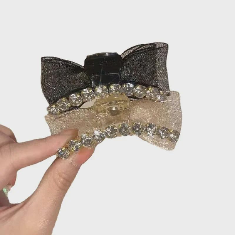 Elegant Mesh Bow Hair Clip for Women - Small Clip for Side Bangs & Top Styles