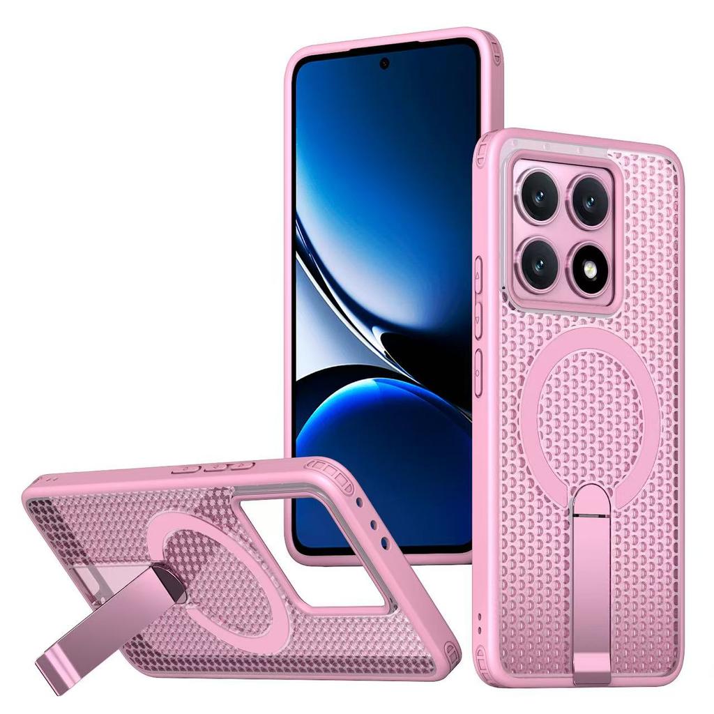 Case For Redmi Note 14 5G Note 13 Pro 4G Magsafe Magnetic Ring Stand Heat Dissipation Armor Shockproof Cover For Xiaomi 14T Pro