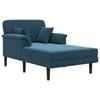 Chaise Lounge Blue Velvet