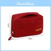 Stylish Portable Clutch Makeup Bag For Travel Organization In Wine Red