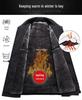 Dad's Autumn/Winter Cotton Jacket for Elderly Men (50-70) with Velvet Lining