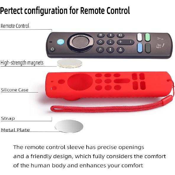 Silicone Remote Cover for Fire TV Stick 3rd Gen 2021 /Fire TV Stick 4k Max Silicone Case Anti-Slip Silicone Protective Case Silicone Sleeve with