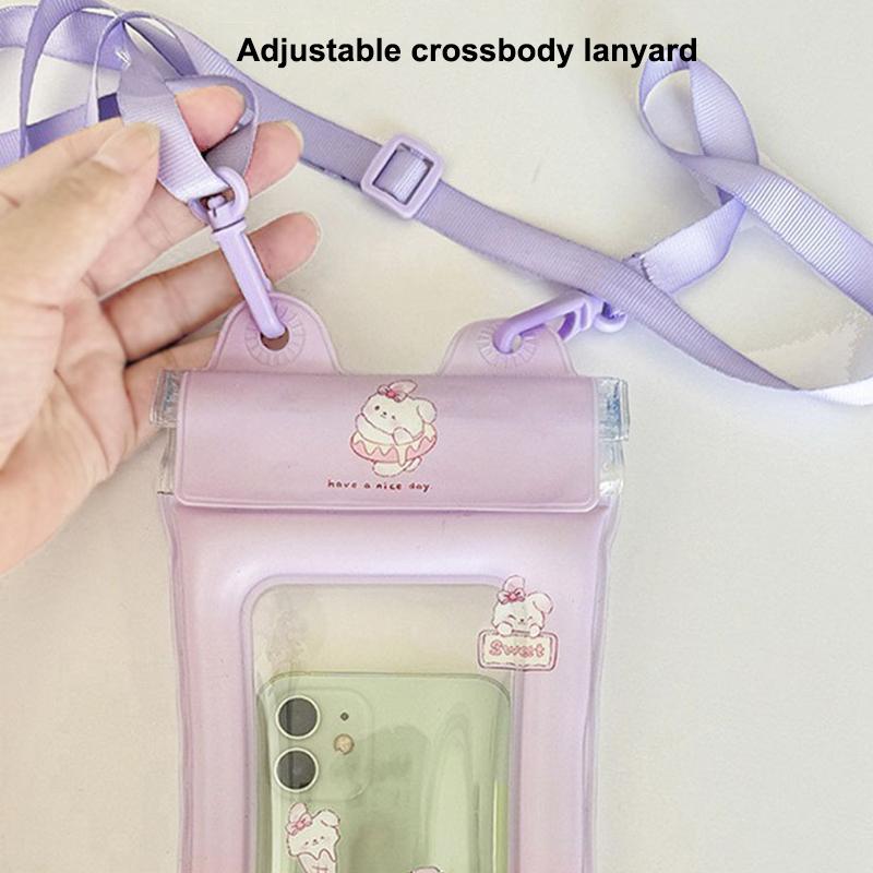 Universal Cartoon Waterproof Phone Case Pouch Swimming Underwater Photography Air Cushion Water Proof Bag Hanging Diving Pouch