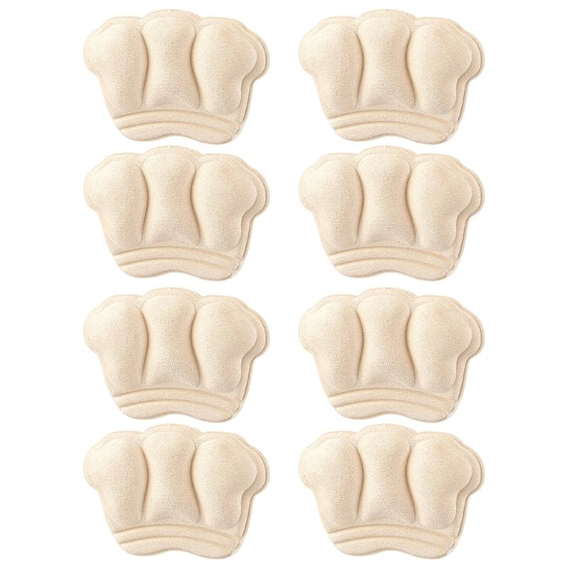 4Pairs Anti Blisters High Heel Protectors Adhesive Shoe Inserts Pad Sponge Cushioned Heel Grip For Leather Shoe Sneakers