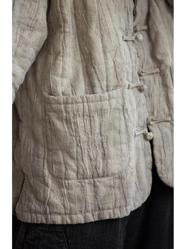Women's Winter Tie-Dye Quilted Ramie Cotton Jacket - New Style
