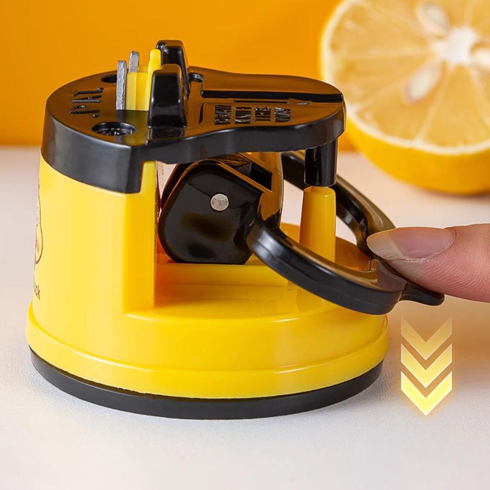 Little Yellow Duck Mini Knife and Scissors Sharpener - New Style Whetstone with Tungsten Steel Blade