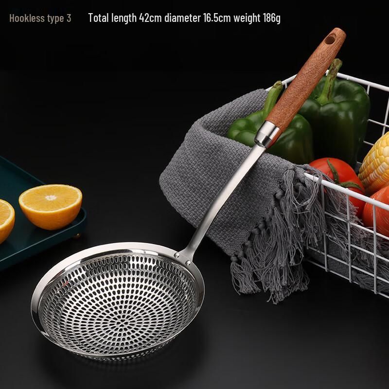 ZISIZ Großes Edelstahl-Netz-Schaumlöffel-Sieb