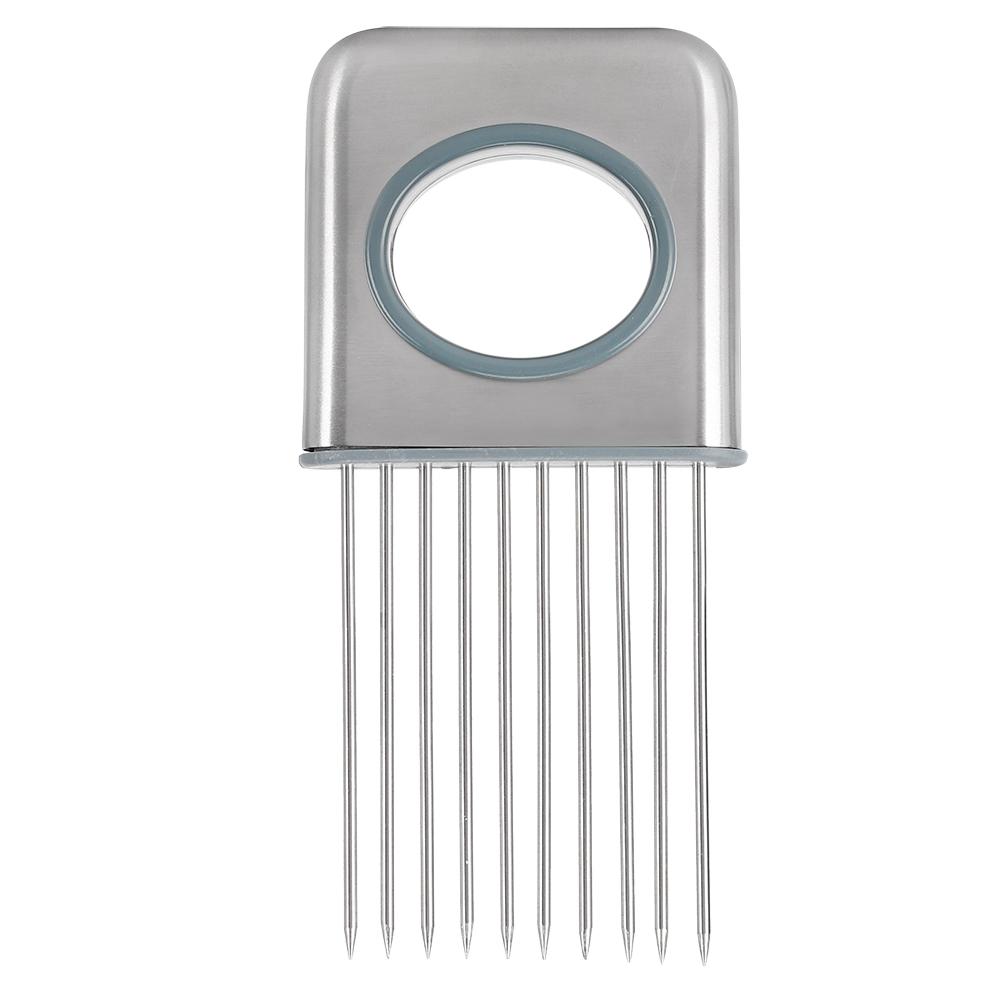 Multifunctional Stainless Steel Onion Slicing Holder Onion Neddle Kitchen Slicing Tools