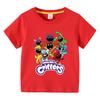 Smiling Critters Children's Clothing Kawaii Cartoon Funny T-Shiirt Boys Short Sleeve Fashion Tops 3-14Years Kids Summer Clothes