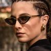 Retro Personalized Luxury Triangle Cat Eye Women's Sunglasses Outdoor Neutral High-end Feeling UV400 Sunscreen Glasses
