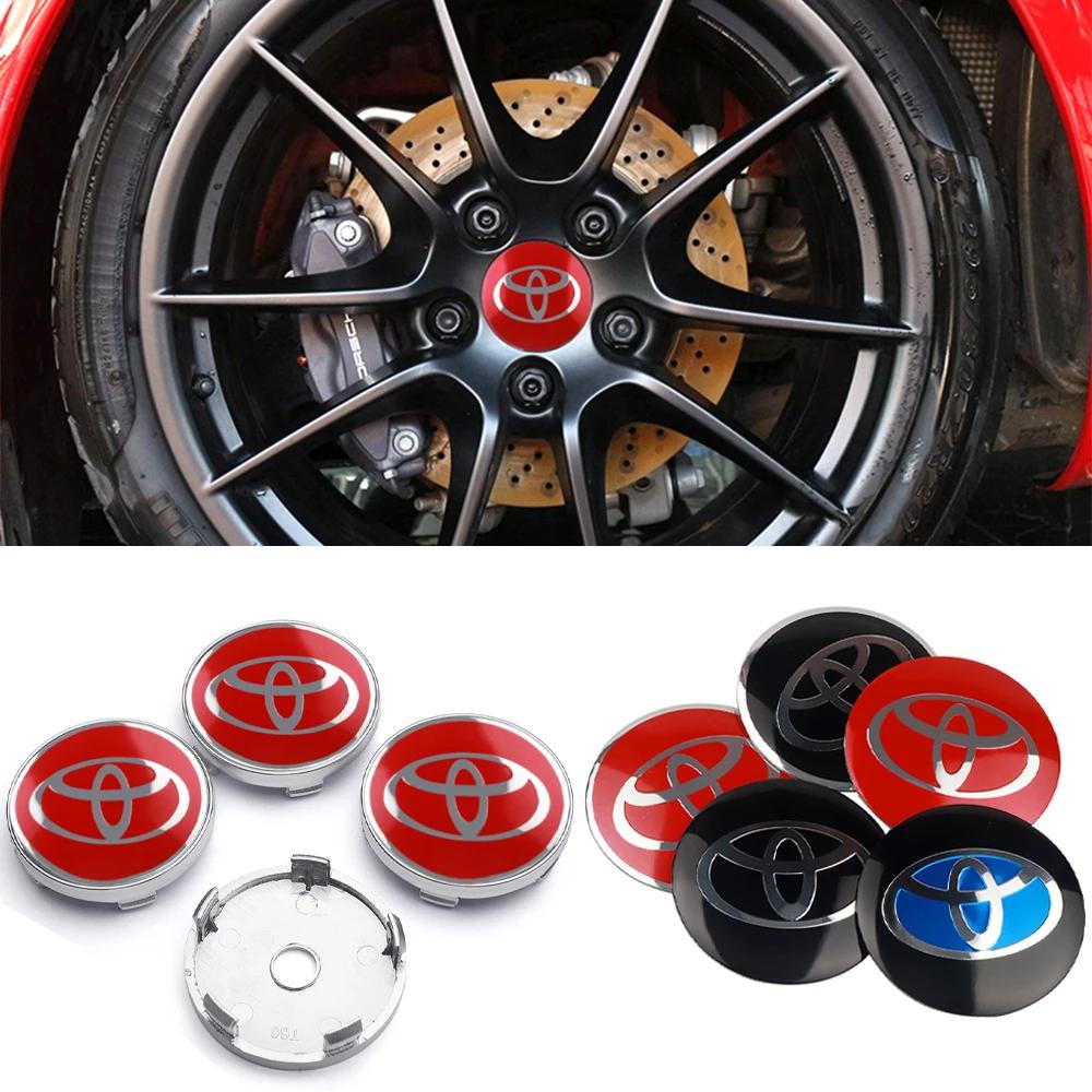 Toyota 2026 New Hub Caps 4Pcs 60MM Car Wheel Center Hub Caps Badge Tire Rim Covers Toyota TRD Corolla Avalon Car Sticker