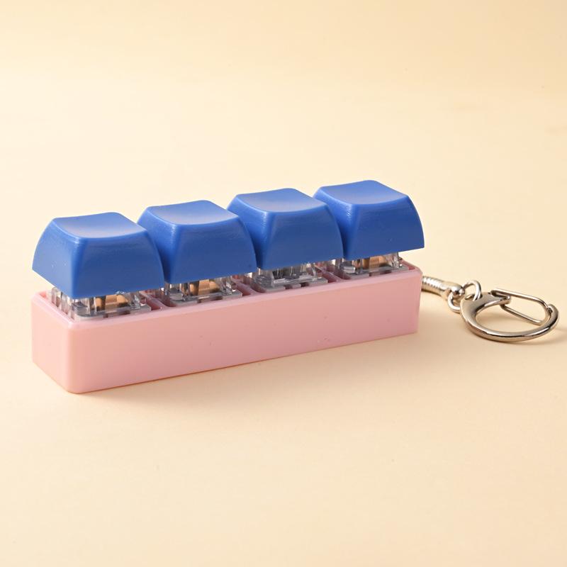 4 Taste Taste Buton Relief Stres Jucărie Fidget Adult Breloc 4 Taste Tastatură Gadgeturi Fidget Jucării Breloc Tastatură DIY Jucării
