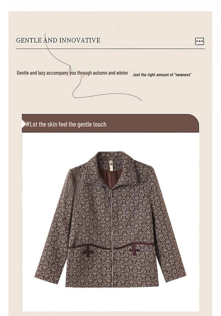 2026 New Spring Lapel Jacket for Middle-Aged & Elderly Women - Stylish Casual Top for Spring/Autumn