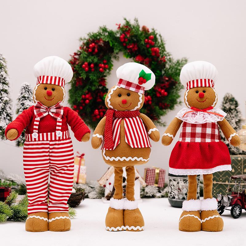 Man Whimsical Gingerbread Doll With Chef Hat In Expandable Styles For Joyful Decor Christmas
