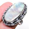 Mother Of Pearl Gemstone Handmade 925 Sterling Silver Jewelry Ring Size 6.5