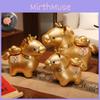 Chinese Zodiac Gold Horse Plush Figurine With Pp Cotton Filling For Desk Display And Gift