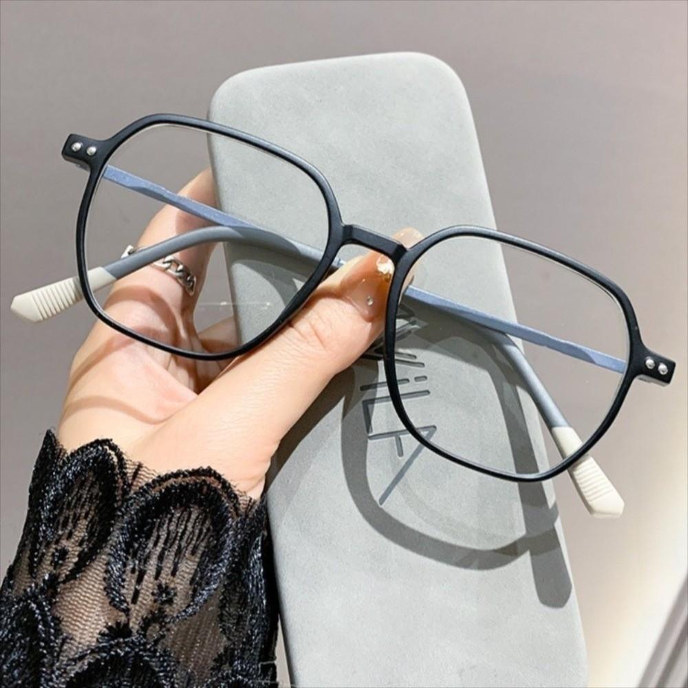 Large Frame Anti Blue Light Glasses Square Frame Oversize Frame Reading Glasses Plus Diopters Anti Blue Light Optical Eyeglasses
