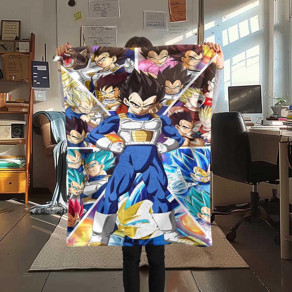 Dragon Ball Poster Druck Flanelldecke, Hohe Qualität, Bequem für alle Jahreszeiten, Heimdekoration, Wärme und Komfort, Perfekt für Weihnachtsgeschenke