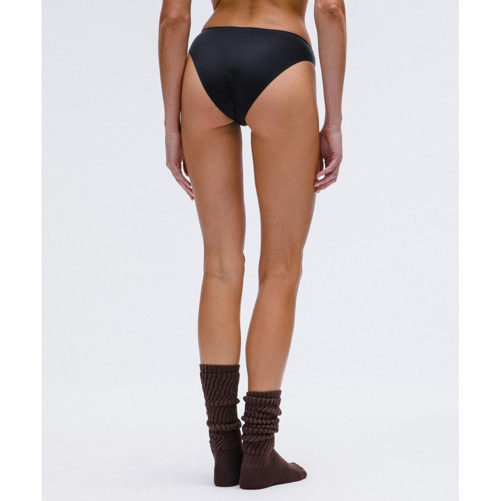 Lululemon Wundermost Ultra Soft Nulu Mid Rise Bikini Underwear Black