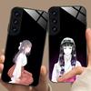 JJK Utahime Iori Glass Mobile Phone Case for Samsung Galaxy S26 S25 S24 S23 S22 S21 S20 Note20 Plus FE Ultra Colorful Cover