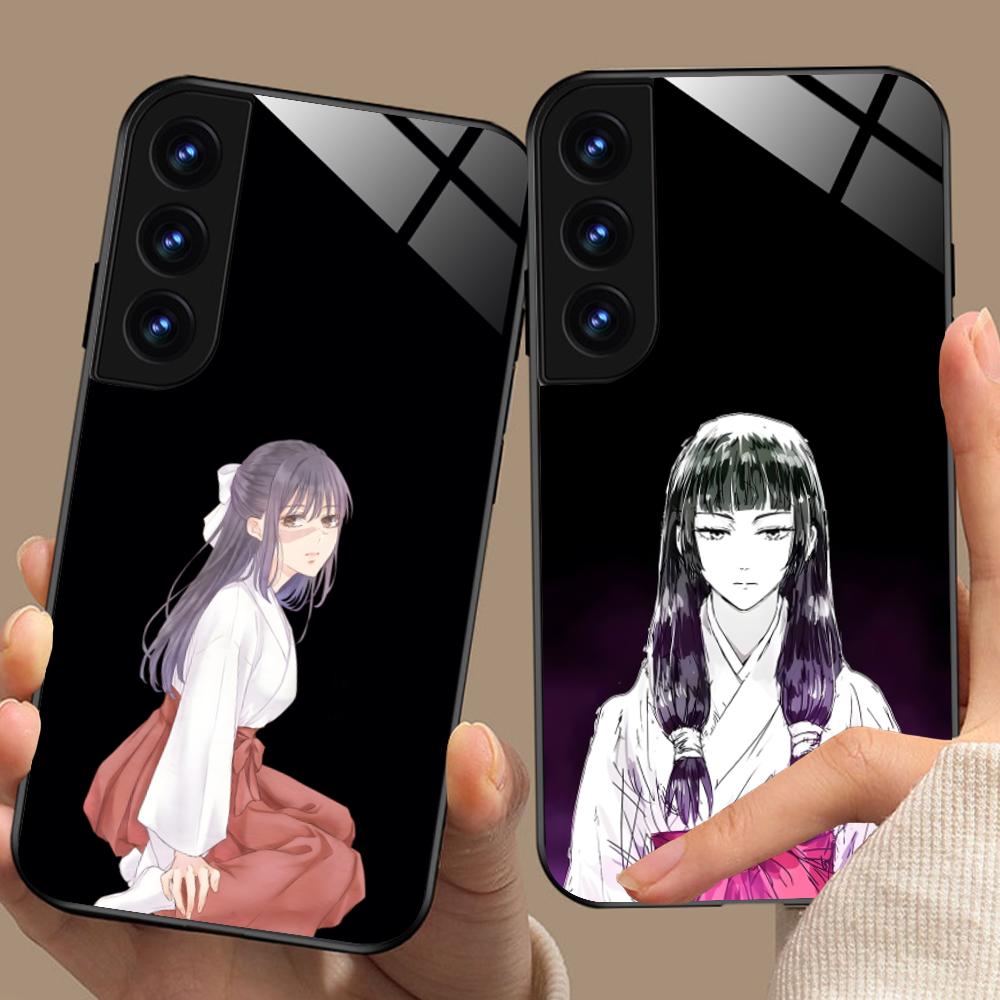 JJK Utahime Iori Glass Mobile Phone Case for Samsung Galaxy S26 S25 S24 S23 S22 S21 S20 Note20 Plus FE Ultra Colorful Cover