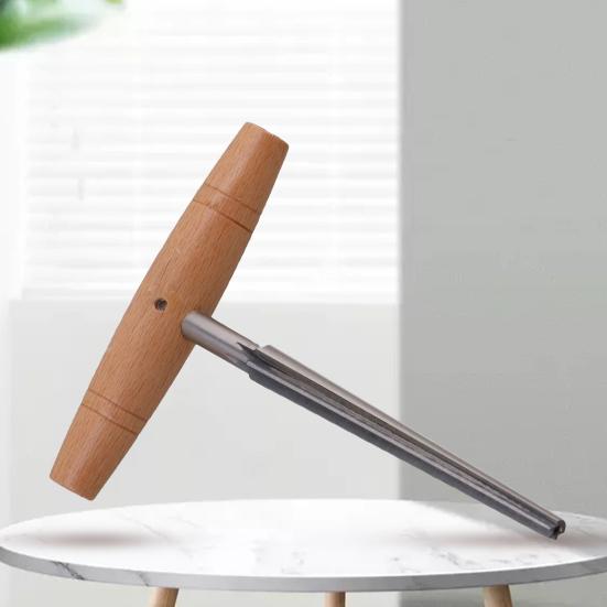 Violin Tapered Reamer Solid Ergonomics Handheld Viola Peg Hole Reamer with Wood Handle Instrument Supplies
